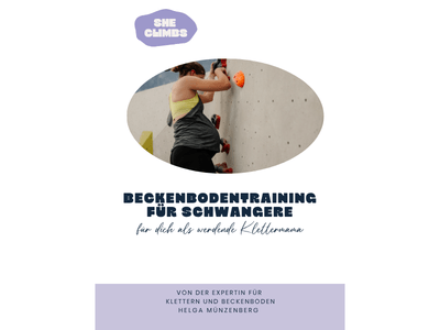 schwangere Kletterin in der Boulderhalle, schwanger Bouldern